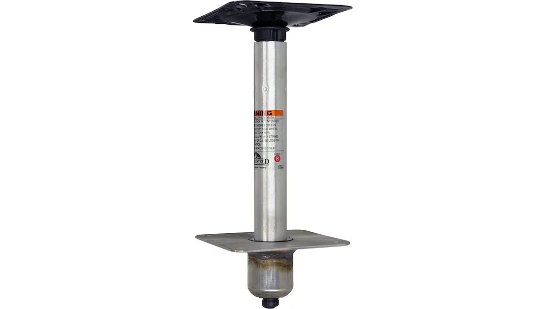 1644513-S – SPRINGFIELD Boat Seat Pedestal, Fixed Height Pedestal 13 Inch Post Height Satin Stainless Steel ABYC Code...